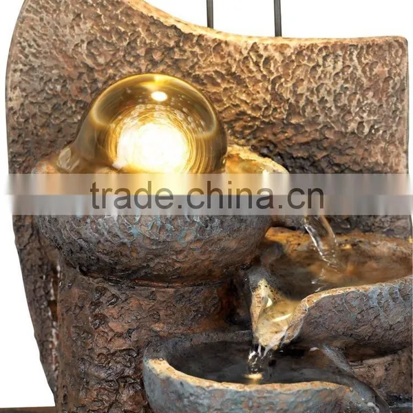 Faux Stone Table Fountain With Crystal Accent photo-5