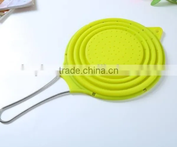 High Quality Silicone Foldable Colanders, Noodle Basket, Pasta Colander photo-3