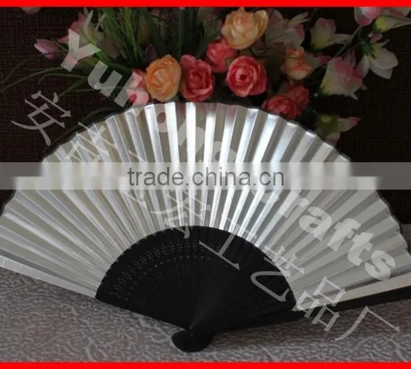 Japanese Gold and Silver Color Bamboo Paper Fan Promotionally photo-4