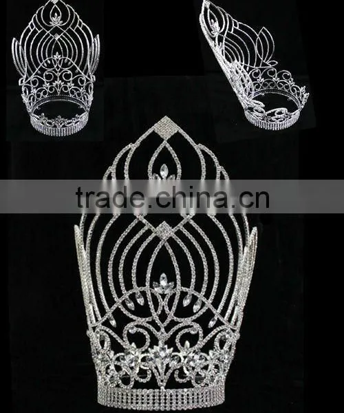 Hair Accessories 30cm Tall Large Size Rhinestone CCrystal Beauty Pageant Crowns&Tiaras photo-2