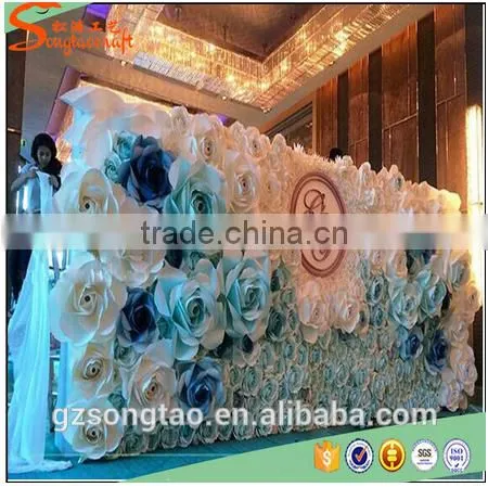 10SQM Fake Flower White Flower Artificial Flower Wall for Wedding Decoration photo-6