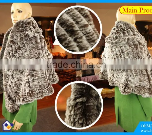 High Quality Knitted Rex-Rabbit Shawl photo-4