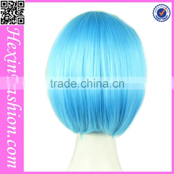 2016 Eco-friendly Fiber Blue Crazy Color Wigs Wholesale photo-3