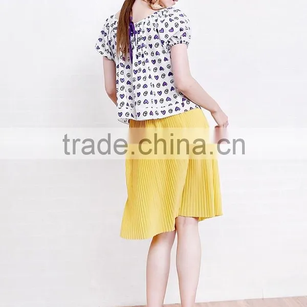 New Style Lady Puff Sleeve Full Screen Printing t Shirt Wholesale photo-2