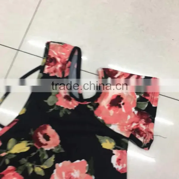Women Low Price Sexy Cold Shoulder Floral Print Tight T-shirt photo-2