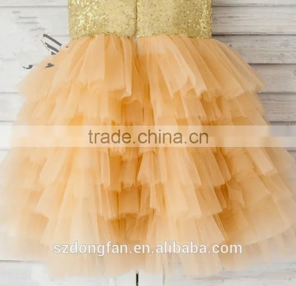 Wholesale Children's Boutique Flower Girls Dresses Sequin Tutu Dress Chindren Wear photo-5