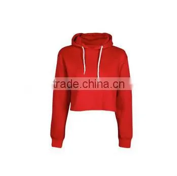 Sexy Crop Top Plain Women's Cheap Hoodies/sweatshirts photo-2