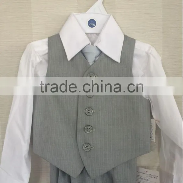 2017 New Style Latest Design China High Quality 3 Pieces Vest Pant Shirt Boy Suit photo-4