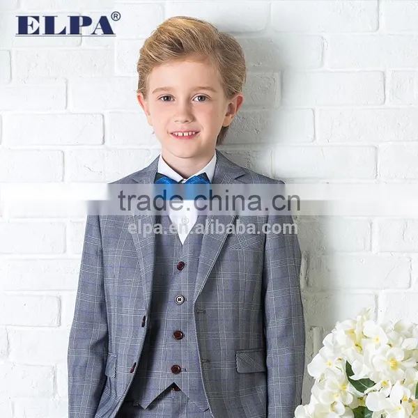 ELPA 2016 Boys Suit Clothing Baby Blue Plaid Boy Casual Suits for Wedding/Show photo-5