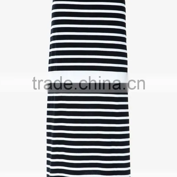 Wide Waist Floor-length Horizontal Stripes Maxi Skirt Long Maxi Skirt photo-5