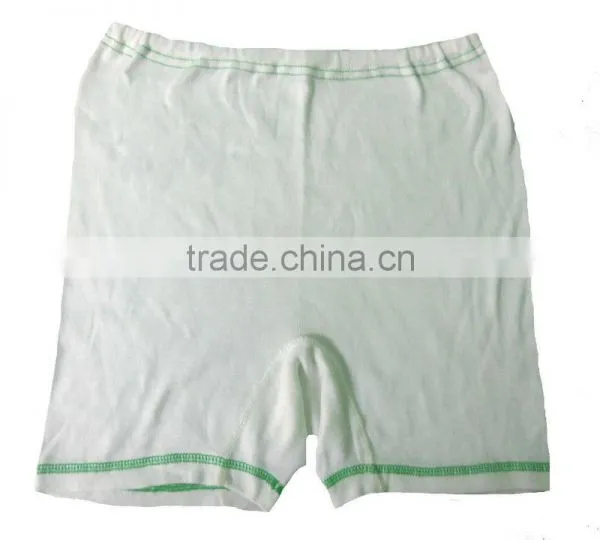 50% Polyester & 50% Cotton (1x1 Rib) Short Pants (White Bleached) photo-2