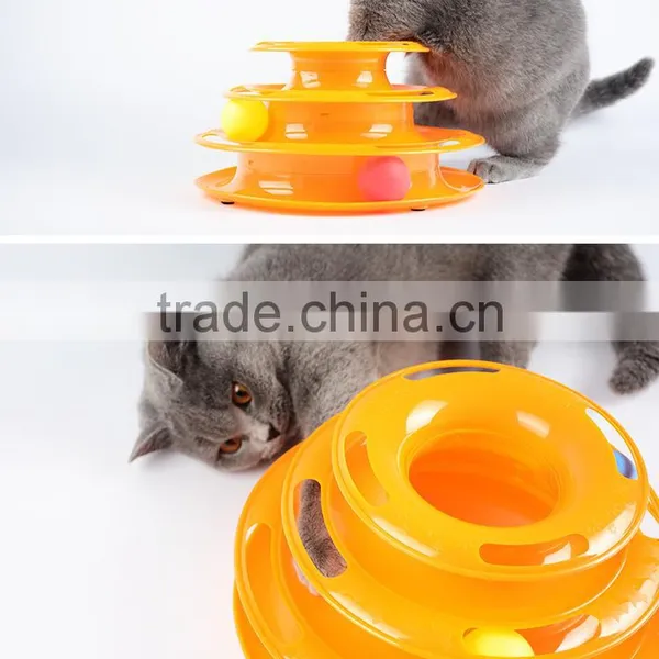 Whosale Crazy Cat Toy Three-Layer Turntable Cat Cat Ball photo-2
