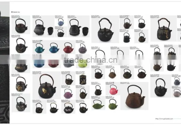 Large Handle Cast Iron Teapot With Embossed Decor for Wholesale photo-2