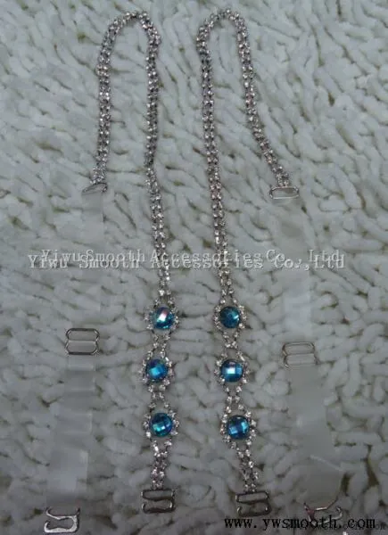 Decorative Fashion Metal Jewelry Crystal Bra Rhinestone Shoulder Strap Women photo-3