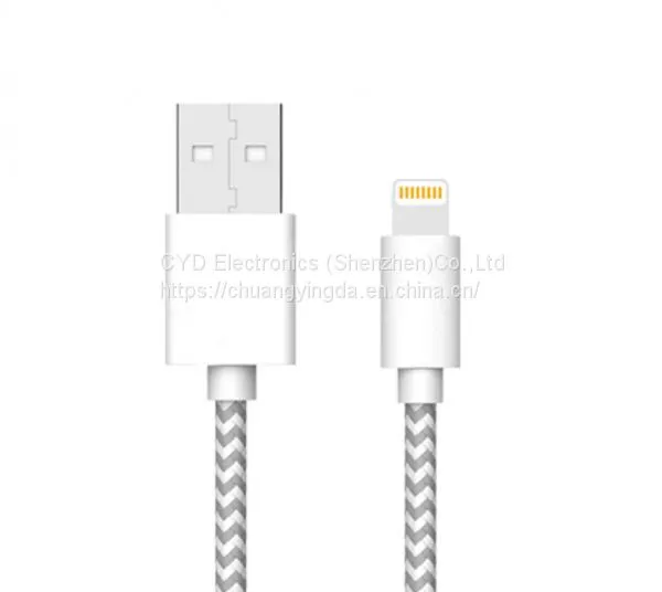 Multi 8-pin USB 2.0 Nylon Braided Cable for IPhone 5S/6/6S Plus Charger and All IOS Systems Devices