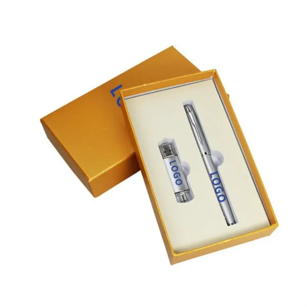 Custom Christmas Business Gift Set ,Pen and USB Flash Drive Office Gift Set, China Wholesale Unique Gift Idea photo-2