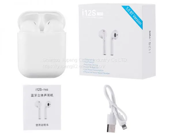 Наушники I12s Tws Bt Mini Bluetooth 5.0 с истинно стерео беспроводными наушниками с сенсорным управлением по более низкой цене