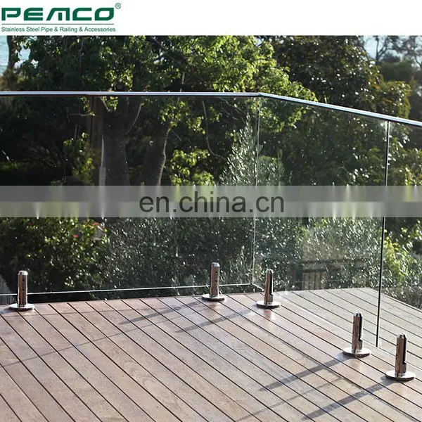 Modern Villa Inox Balcony Railing Stainless Steel 10 12Mm Glass Pool Fence Spigot Design photo-4