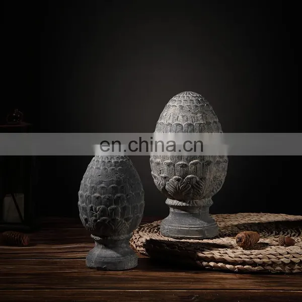 Eastern Custom Pine Cone Shape Cement Small Sculpture Ornament Unique Cheap Vintage Home Decoration Accessories photo-6