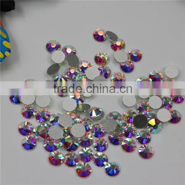 Top Quality Very Bright Nail Crystal Rhinestone Crystal AB Clour Silver Back Non Hot Fix Rhinestones photo-6