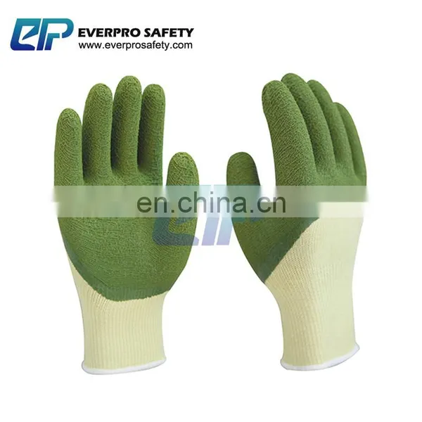 Half Wave Wrinkle Hanging Wear Non-Slip Dipped Rubber Protective Gloves photo-3
