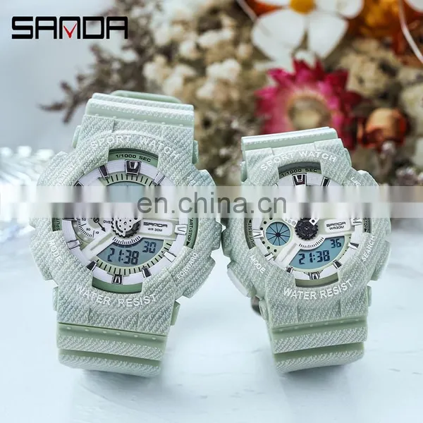 Sanda 299G 292L Leisure Sport Watches for Ladies and Men LED Luminous Waterproof Unique Functional Digital Watches Unisex photo-2