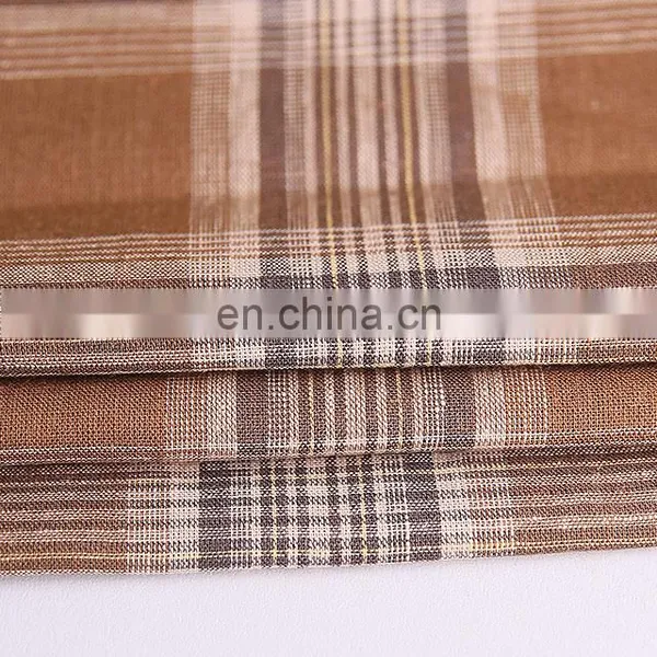 Direct Factory Cheap Price Yarn Dyed Fabric Linen Rayon Blend Plaid Fabric photo-5
