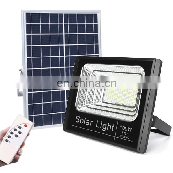 Remote Control Solar Garden Projector Lamp 40W 60W 200W 100W Solar LED Flood Light photo-3