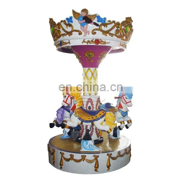 Coin Operated Mini 3 Seats Carousel Kiddie Rides for Sale photo-2