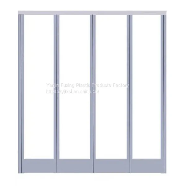 Fuxing 1mm Auto-close Transparent Blue Clear Plastic Magnetic Pvc Strip Curtain Used For Doors Pvc Curtain Strip photo-5