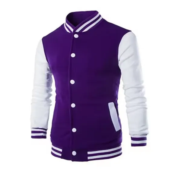 Plus Size Men's Versity College Wholesale Blank Varsity Custom Logo Plain Letterman photo-3
