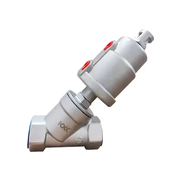 Angle Seat Valve ANSI Class 150 Flanged Pneumatic Actuator SS304 SS316L CF8 With Limit Switch Air Filter