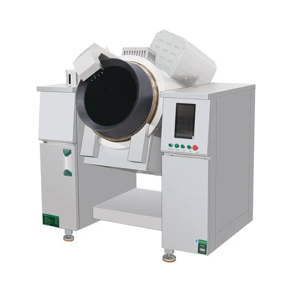 Industrial Fully Automatic Rotating Wok with 5 RPM Speed & PLC Control