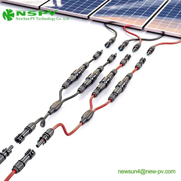 Solar PV Y Cable Fuse Connector Wire Harness DC 1500V IP68 XLPE 16sqmm Max 500mm Length