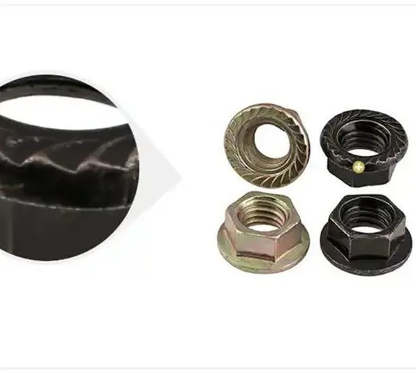 Hex Flange Nuts With Yellow Zinc Plated DIN 6923 photo-2