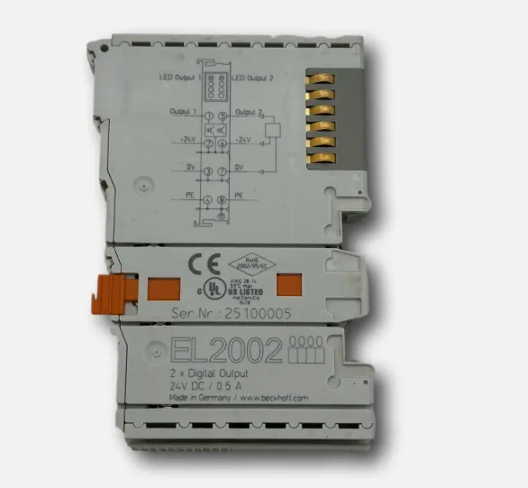 BECKHOFF EL2002 EtherCAT 2 Channel Digital Output Module 24V DC 0.5A PLC Industrial Automation IO Terminal photo-2