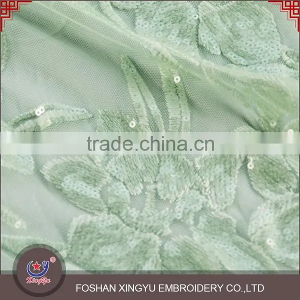 Hot-selling Promotional Custom Sequin Lace Embroidery Fabric With Flowers Embroidery Patterns photo-3