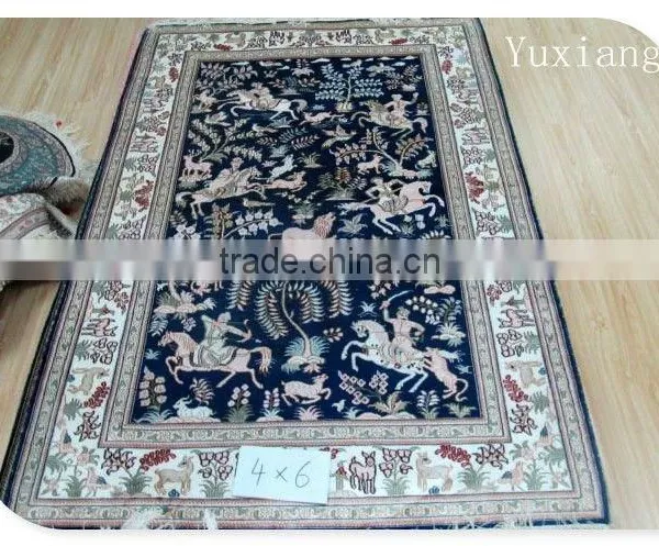 6X9 Foot Chinese Distributor Oriental Hand Woven Silk Purple Rug Loom