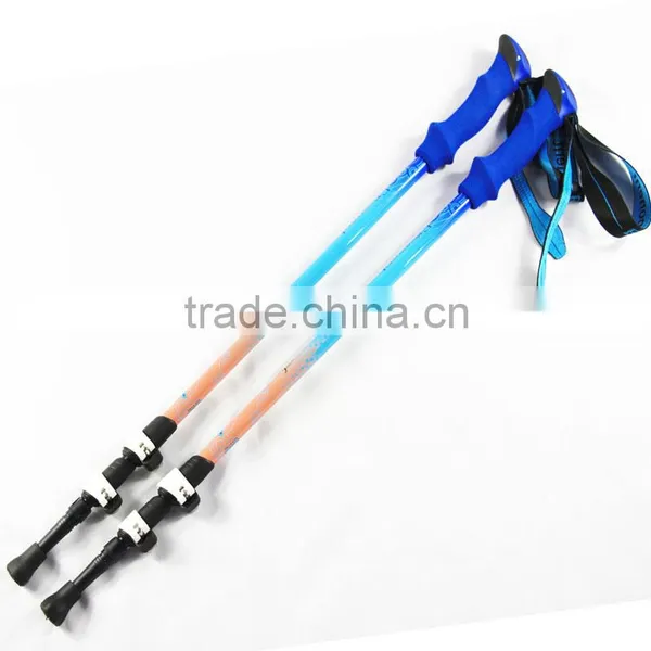 EVA Handle Three Sections Retractable External Lock Aluminum 7075 Trekking Pole Walking Stick Supplier's Choice photo-3