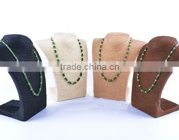 New Design Bohemia Style Hemp Rope Jewelry Display Bust for Necklace Pendant S1274 photo-4