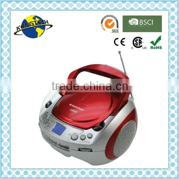 Hot Sale Stylish Sliver and Blue Avant-grade Portable CD Boombox USB Boombox Radio Boombox Handheld Boombox photo-2