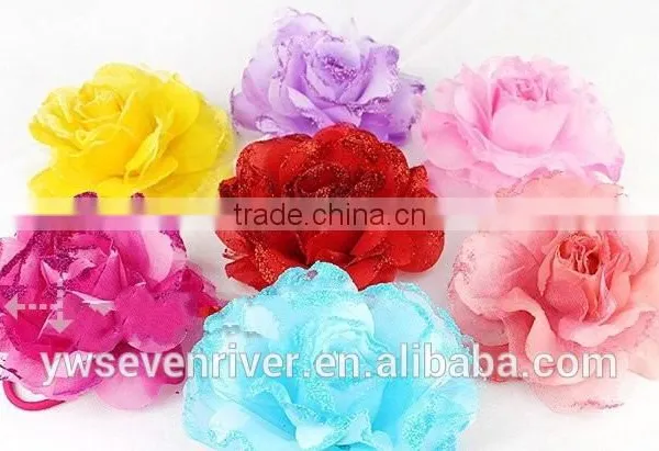 Simulation of Rose Flowers Wedding Bride Bridesmaid Headdress The Dance Studio Headdress Flower The Seaside Beach Accessories photo-3