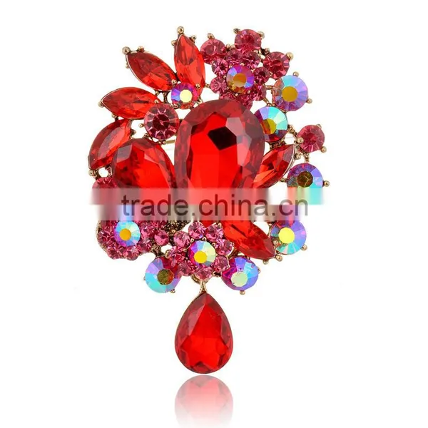 Black Acrylic And Rhinestone Cheap Wholesale Brooch photo-4