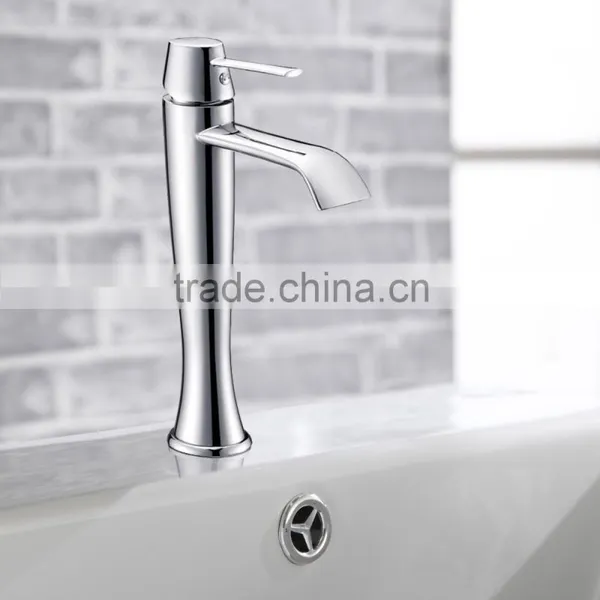 Long Neck Hand Wash Single Hole Mounted Bathroom Tap photo-3