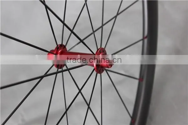 Red Hubs Dor Road Bike Wheels Carbon Bike Wheels UD-matt Clincher Wheels W56C photo-3