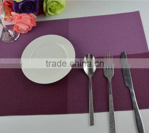 2015 New Fashion Swallow Gird PVC Placemat Modern Purple Plastic Square Restaurant Tableware Bowl Pad Table Mat photo-6