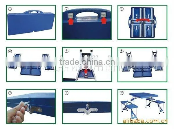4 Seats Plastic Folding Picnic Table photo-6
