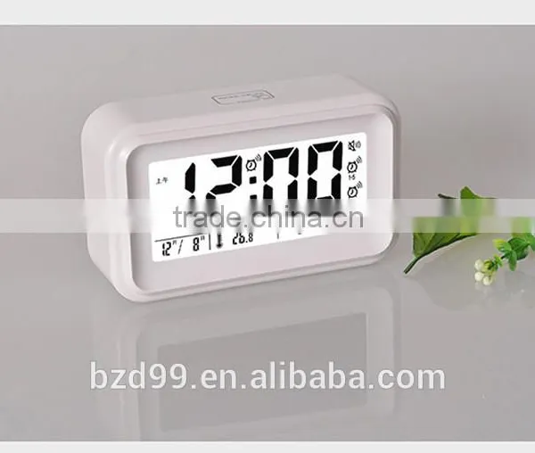 New Design Promotion Item Smart Multi-functional Digital Electric Three Alarms Setting Talking LCD Desk Clock photo-4