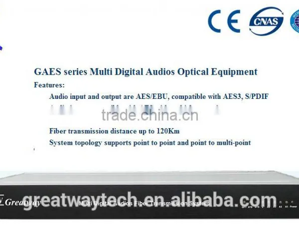 GAES Series Multi Digital Audios Optical Fiber Optic Transmission Equipment