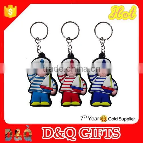 European Style Girl Sailor Pvc Keychain photo-3
